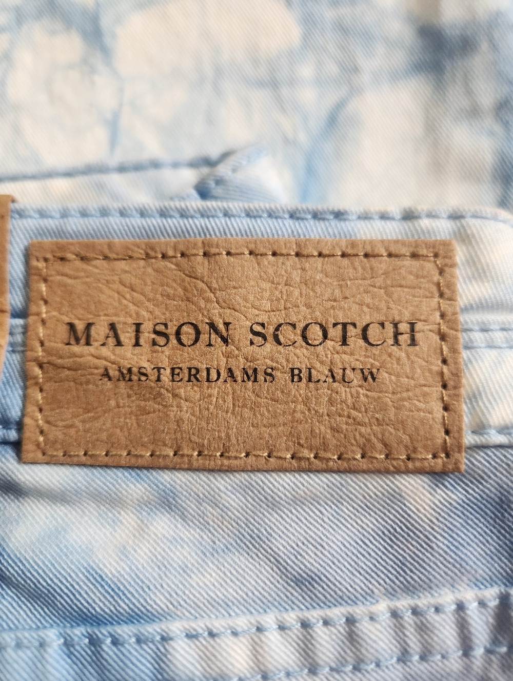 Rare Maison Scotch Amsterdams Blauw Memory Blue Tie Dye Skinny Jeans NWT 29/32 - Picture 15 of 16